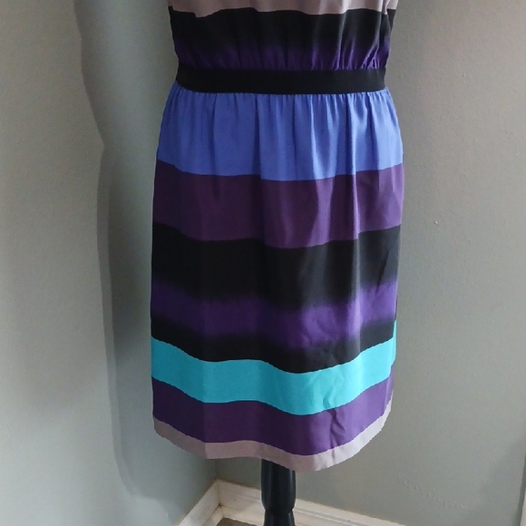 SPECIAL 2/$25 Loft Casual Blue and Purple  Mini Dress MENTION DISCOUNT IN BUNDLE - Picture 3 of 6